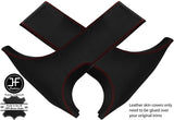 RED STITCH 2X LOWER B PILLAR LEATHER COVERS FITS BMW 3 SERIES F30 F31 11-18