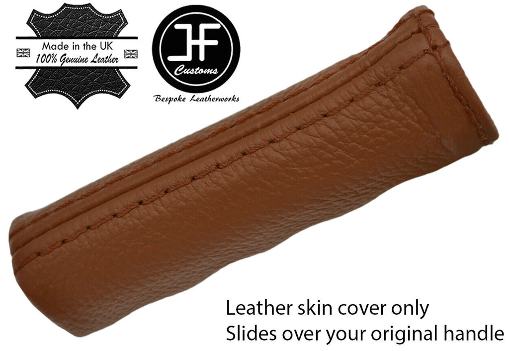 TAN REAL LEATHER HANDBRAKE HANDLE COVER FITS ALFA ROMEO SPIDER 105 EARLY