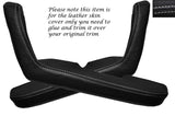 WHITE STITCH 2X DOOR HANDLE ARMREST SKIN COVERS FITS MAZDA MX5 MK1 MIATA 89-97