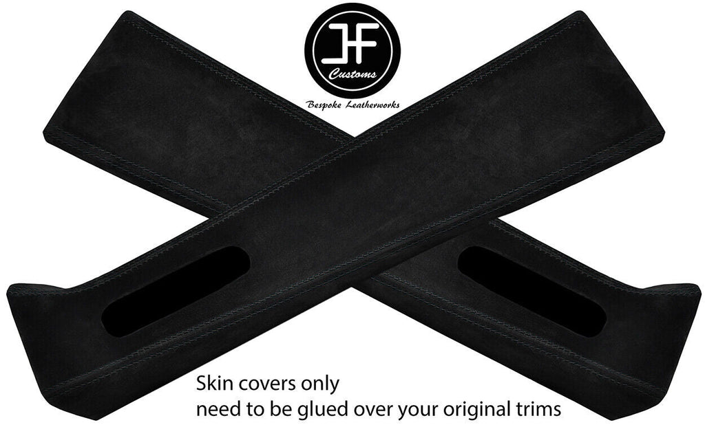 BLACK STITCH 2X UPPER B PILLAR SUEDE  COVERS FOR JEEP WRANGLER JK 11-17 4 DOOR