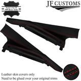 RED STITCH LEATHER 2X C PILLAR COVER FOR VAUXHALL INSIGNIA G09 MK1 08-16