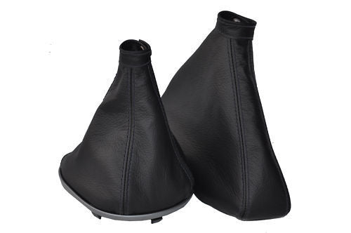 black  stitch FITS ALFA ROMEO 159 2005-2011 LEATHER GEAR & HANDBRAKE GAITERS