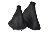 black  stitch FITS ALFA ROMEO 159 2005-2011 LEATHER GEAR & HANDBRAKE GAITERS