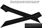 WHITE STITCH FITS PORSCHE 924 944 75-91 2X WINDSCREEN PILLAR LEATHER COVERS