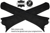 BLACK STITCHING 2X A PILLARS REAL SUEDE COVERS FITS SMART ROADSTER 2003-2005