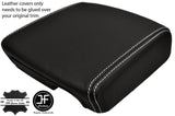 WHITE STITCHING ARMREST LID LEATHER COVER  FITS VW AMAROK 2010-2016 MADE IN UK