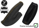 YELLOW STITCH PERFORATED HANDBRAKE + PLASTIC INNER FOR LOTUS ELISE EXIGE 96-14