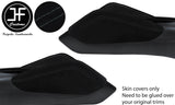 BLACK DOUBLE STITCH 2X KNEE PAD SUEDE COVERS FOR CHEVROLET CAMARO 2016-2020