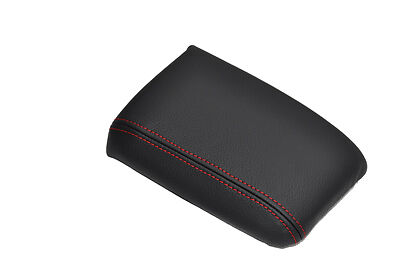 FITS AUDI Q7 PASSENGER ARMREST COVER LEATHER red stitch CUSTOM NEW MADE IN UK