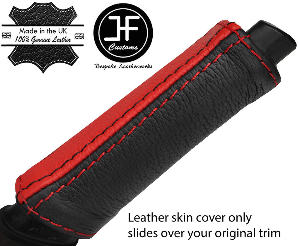 BLACK & RED LEATHER HANDBRAKE HANDLE COVER FOR VAUXHALL OPEL COMBO D MK3 13-18