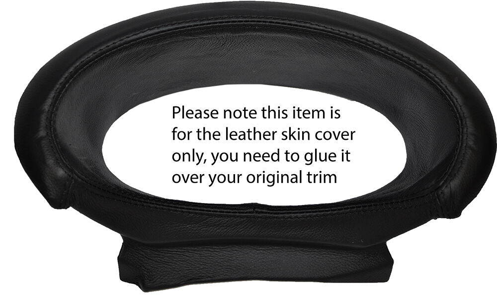 BLACK STITCH SPEEDO SURROUND LEATHER SKIN COVER FITS NISSAN MICRA K12 03-10