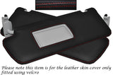 RED STITCHING  2X SUN VISORS LEATHER SKIN COVERS FITS AUDI A5 2007-2011