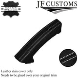 WHITE STITCH FITS SAAB 93 9-3 03-11 LEATHER HANDBRAKE HANDLE COVER ONLY