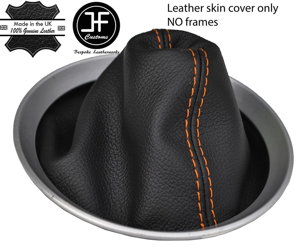 ORANGE STITCH TOP GRAIN LEATHER MANUAL GEAR GAITER FITS NISSAN 350Z Z33 02-2009