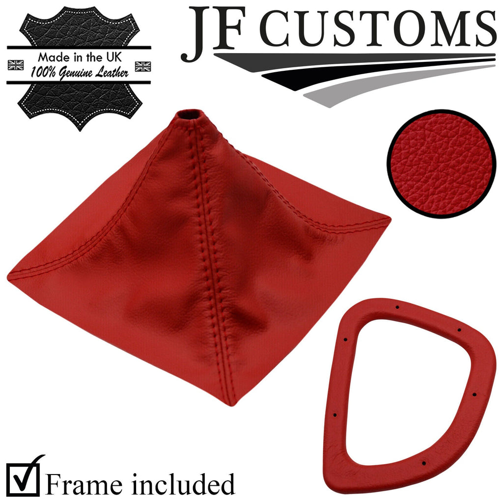 D RED LEATHER GEAR GAITER + SURROUND COVER + FRAME FOR TVR CHIMAERA 92-03