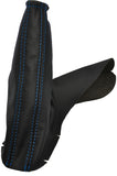 BLUE DOUBLE STITCH   FITS VAUXHALL OPEL ASTRA MK4 G HANDBRAKE GAITER CUSTOM NEW