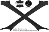 BLACK STITCH 2X A PILLAR LEATHER COVERS FOR MAZDA RX7 FC3S 86-91 CONVERTIBLE
