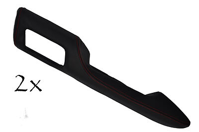 FITS  TOYOTA SUPRA MK4 2X red stitch LEATHER DOOR CARD TRIM COVERS CUSTOM NEW