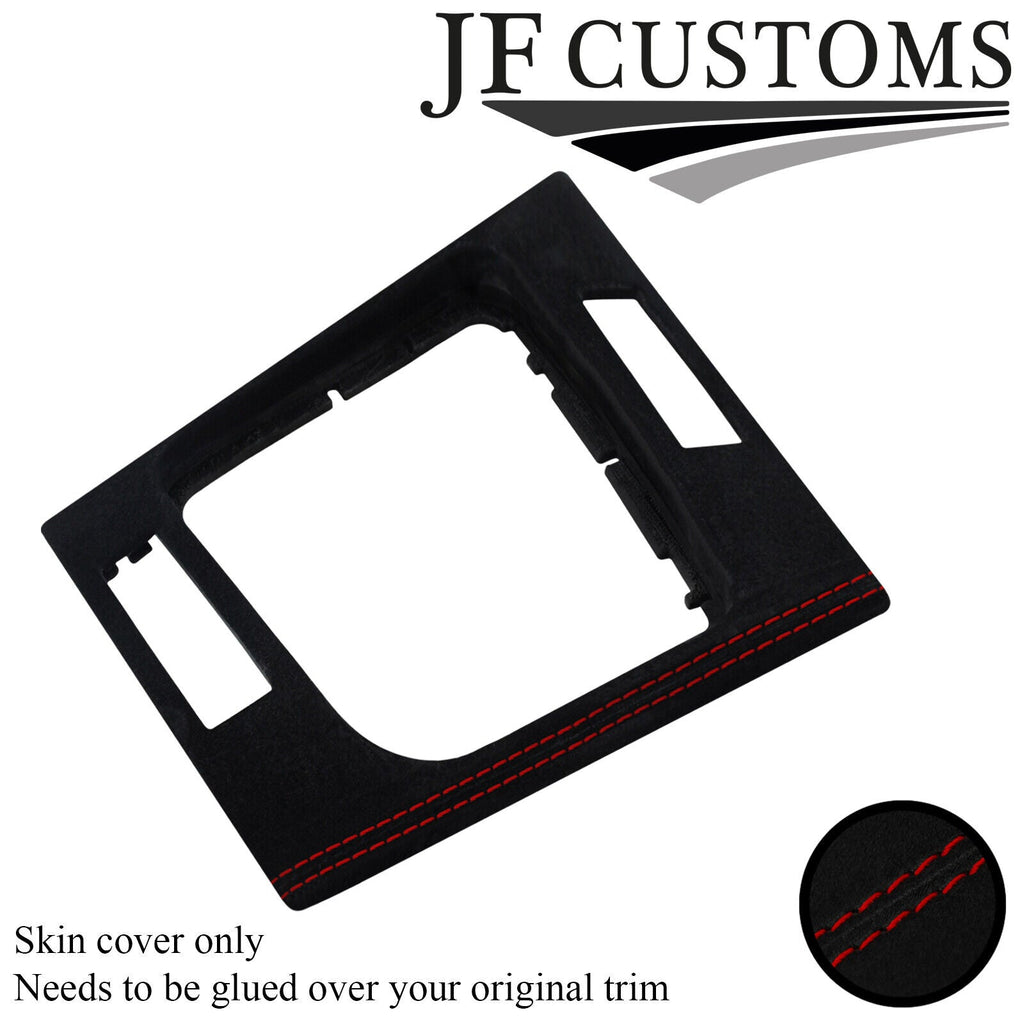 D RED STITCH SUEDE GEAR SURROUND COVER FOR BMW E46 99-05 COUPE JF2 CUSTOM NEW