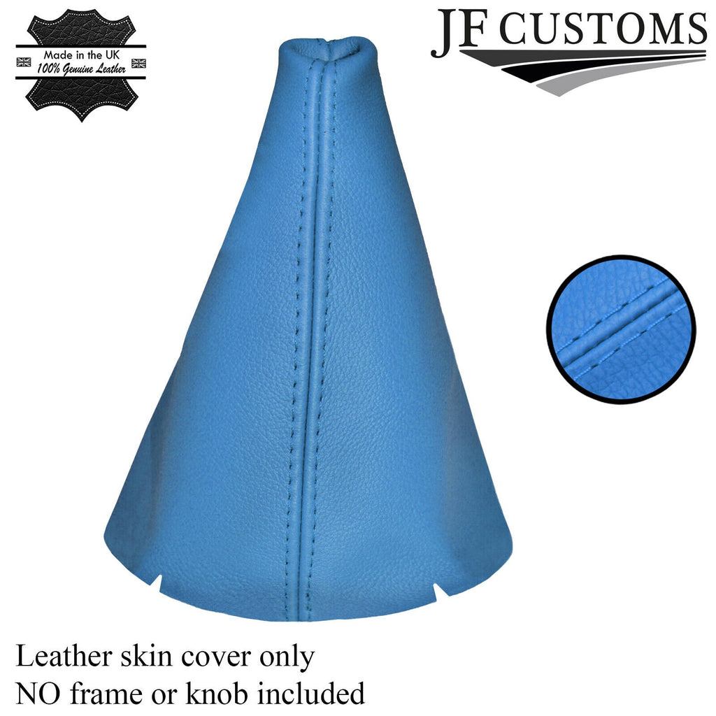 BLUE LEATHER FITS FORD FIESTA MK7 2008-2013 GEAR STICK GAITER COVER NEW