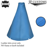 BLUE LEATHER FITS FORD FIESTA MK7 2008-2013 GEAR STICK GAITER COVER NEW
