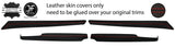 RED STITCH 2X FRONT 2X REAR CAPPING LEATHER COVER FOR PORSCHE 911 SC TARGA
