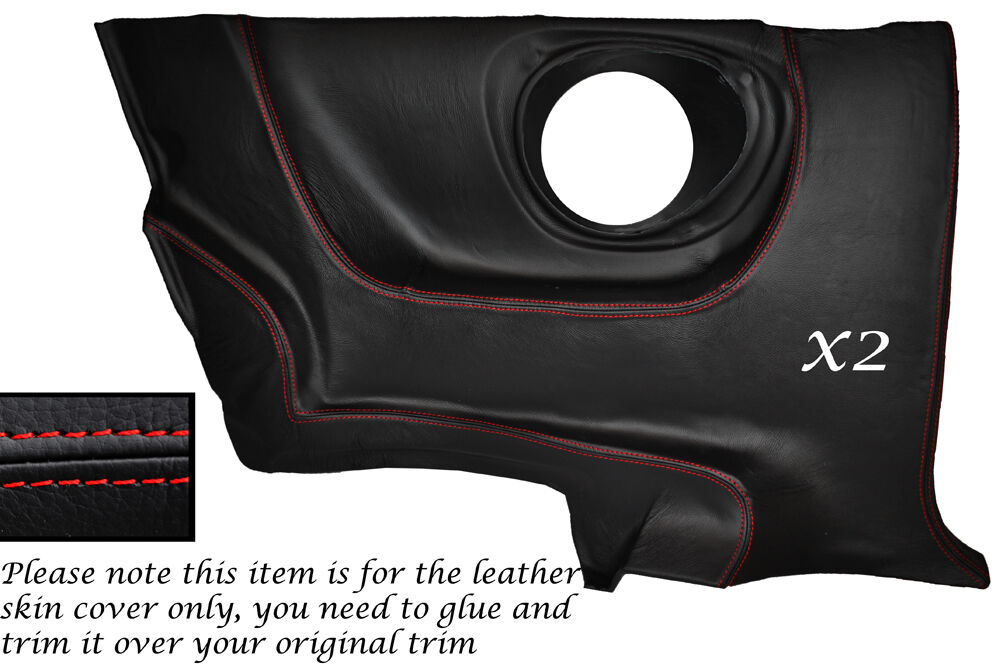 RED STITCH 2X REAR DOOR CARD PANEL SKIN COVERS FITS TOYOTA CELICA MK6 94-98