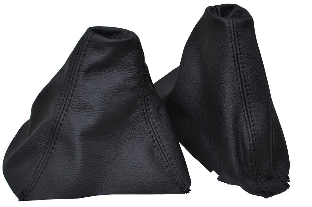 BLACK STITCH FITS BMW E60 E61 GEAR HANDBRAKE GAITER LEATHER LEATHER CUSTOM NEW