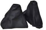 BLACK STITCH FITS BMW E60 E61 GEAR HANDBRAKE GAITER LEATHER LEATHER CUSTOM NEW