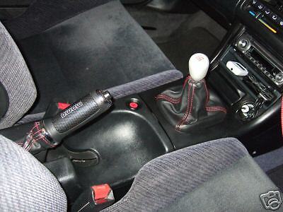 FITS HONDA PRELUDE LEATHER BLACK GEAR/HANDBRAKE GAITER 91-96 CUSTOM NEW
