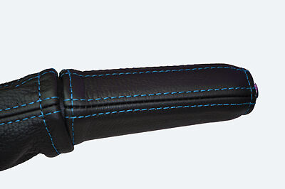 blue stitch FITS MG ZR ROVER 25 2004-2006 LEATHER HANDBRAKE HANDLE COVER ONLY