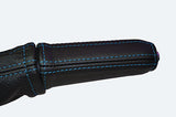 blue stitch FITS MG ZR ROVER 25 2004-2006 LEATHER HANDBRAKE HANDLE COVER ONLY