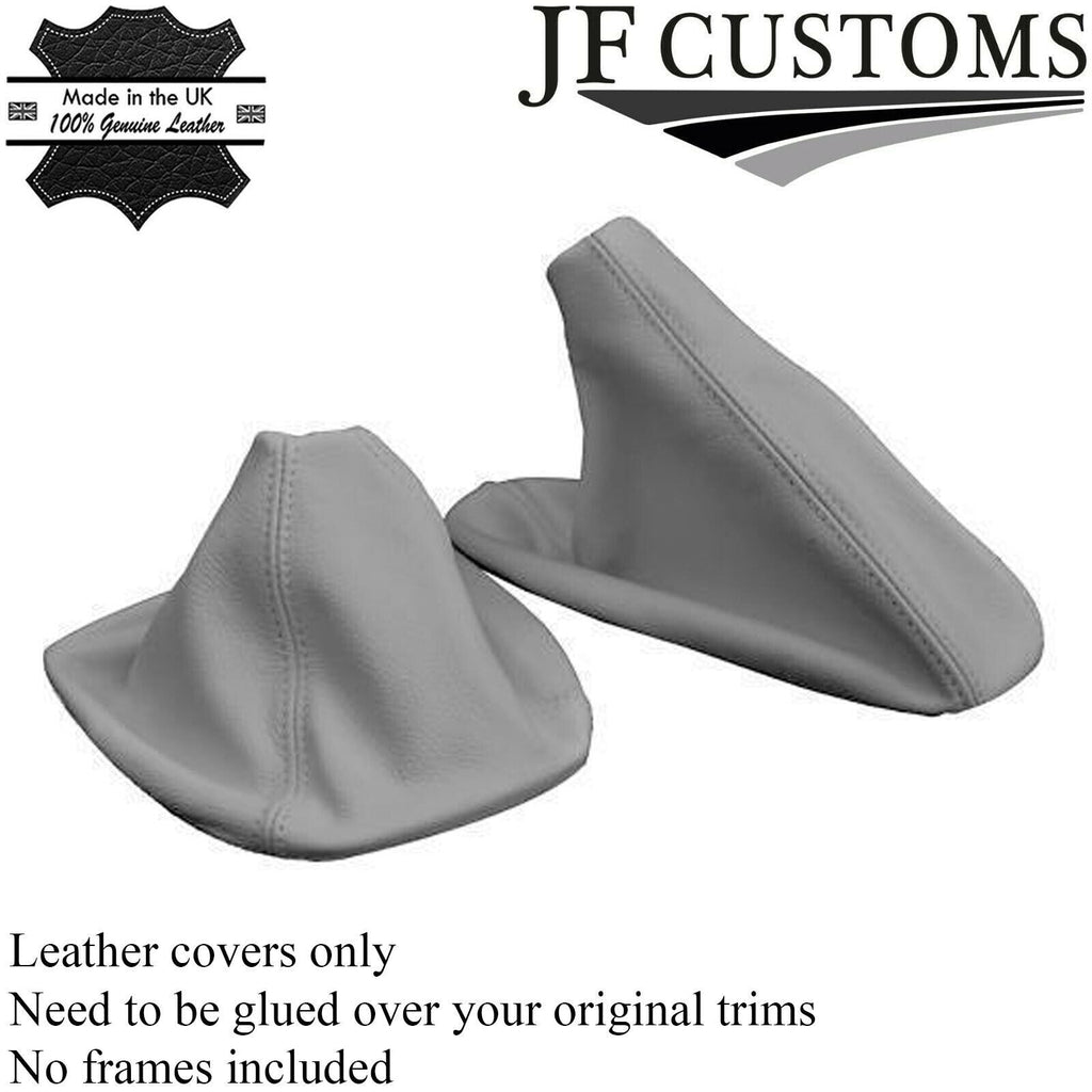 FITS VOLVO V70 2001-2007 GREY GEAR HANDBRAKE GAITER BOOT COVER  LEATHER