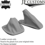 FITS VOLVO V70 2001-2007 GREY GEAR HANDBRAKE GAITER BOOT COVER  LEATHER