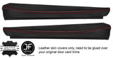RED STITCH 2X REAR DOOR ARMREST LEATHER COVERS FITS VW TYPE 3 NOTCHBACK 61-65