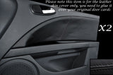 BLACK STITCH 2X FRONT DOOR CARDS LEATHER COVERS FITS SEAT LEON TOLEDO 06-12