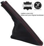 RED STITCH TOP GRAIN LEATHER SLIM HANDBRAKE GAITER FITS FIAT 500 2007-2017