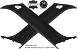 BLACK STITCH 2X A PILLAR REAL SUEDE COVERS FITS BMW MINI COOPER R56 07-13