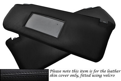 BLACK STITCHING FITS AUDI A3 1996-2003 2X SUN VISORS LEATHER SKIN COVERS ONLY