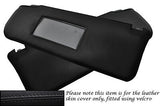 BLACK STITCHING FITS AUDI A3 1996-2003 2X SUN VISORS LEATHER SKIN COVERS ONLY