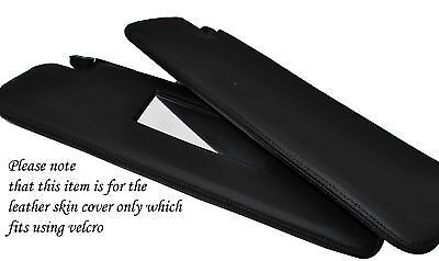 BLACK  STITCH 2X SUN VISORS SKIN COVERS FITS MERCEDES G CLASS W460 W461