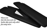 BLACK  STITCH 2X SUN VISORS SKIN COVERS FITS MERCEDES G CLASS W460 W461