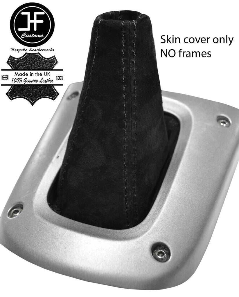 BLACK STITCH REAL SUEDE MANUAL GEAR GAITER FITS TOYOTA RAV 4 2001-2006