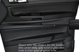 BLACK STITCH 2X FRONT ELECTRIC WINDOWS DOOR CARD COVERS FITS VW POLO MK6 3 DOOR