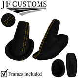 YELLOW STITCH SUEDE GEAR HANDBRAKE + FRAMES FOR LOTUS ELISE EXIGE 2004-2014