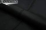 BLACK STITCH 2X DOOR ARMREST + TRIM COVERS FOR JAGUAR XK8 X100 COUPE 96-04