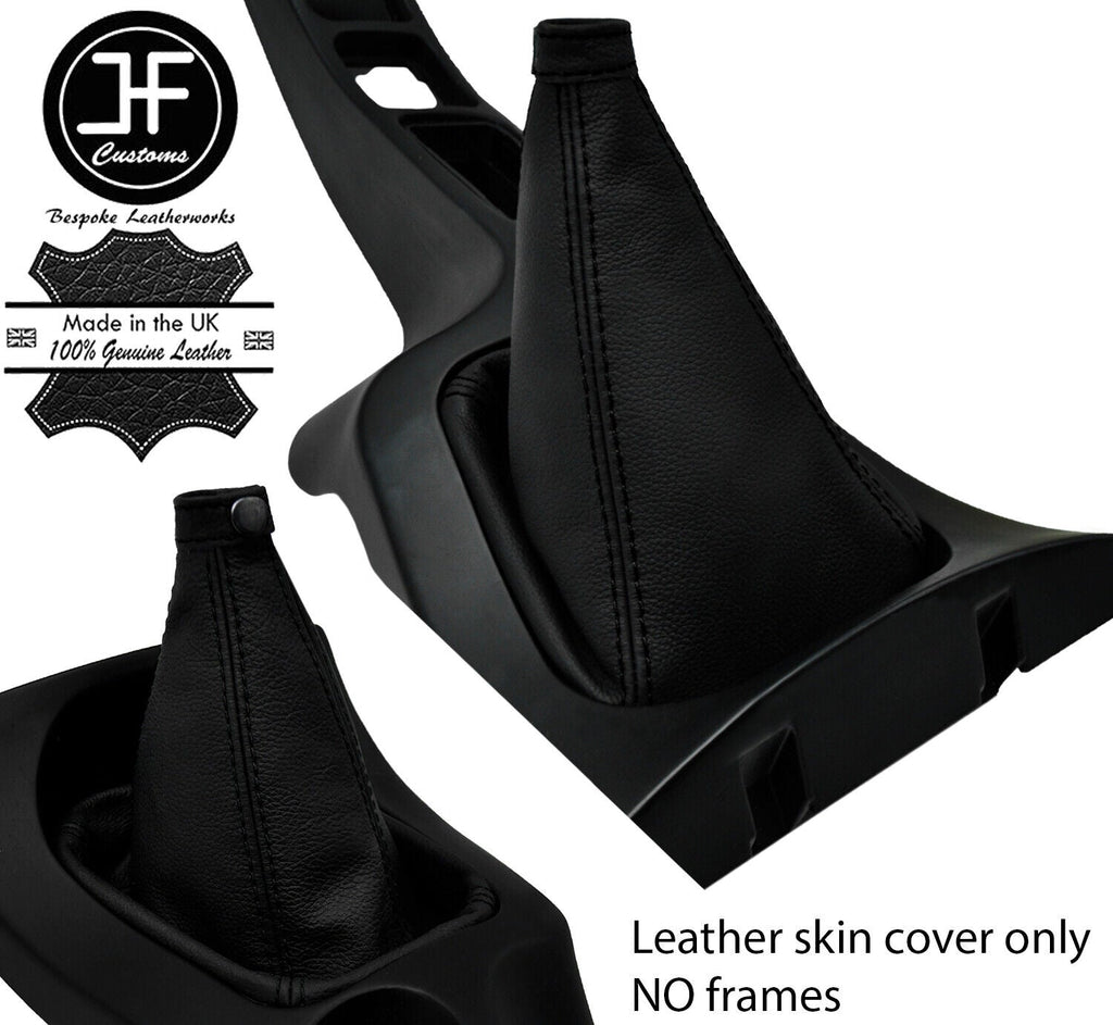 BLACK STITCH REAL LEATHER GEAR GAITER FITS ALFA ROMEO GTV SPIDER 916 PHASE 1