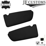 BLACK CROSS STITCH LEATHER 2X SUN VISOR COVERS FOR MERCEDES VITO VIANO 14-21
