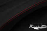 RED STITCH 3X DASH TRIM LEATHER SKIN COVERS FITS LAND ROVER DEFENDER 07-14