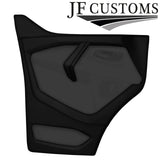 BLACK STITCH LEATHER 2X FRONT DOOR COVERS FOR FORD TRANSIT CUSTOM MK8 13-18